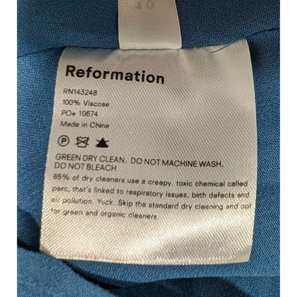 NWT Reformation Valentin Porto Polka Dot Long Dress Size 10 - Picture 12 of 14